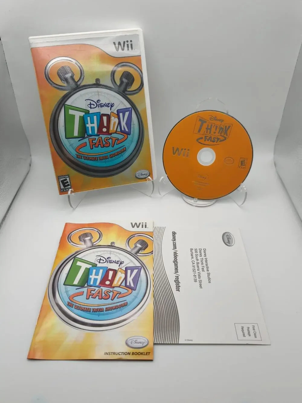 Disney Think Fast Wii CIB Trivia Game Tested Working